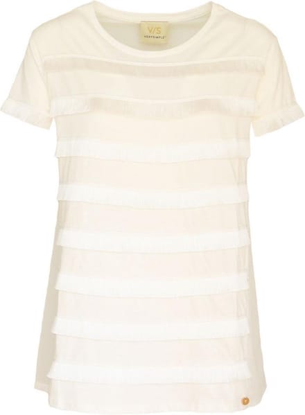 Verysimple • off-white shirt met franjes • maat 38 (IT44)