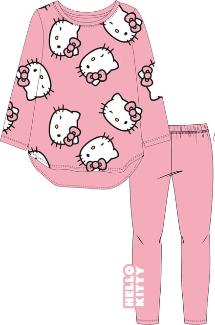 Hello Kitty pyjama katoen roze maat 128