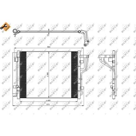 Condensator, airconditioning NRF 35986