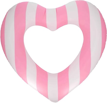 Riethmüller - Opblaasbare fotolijst hartvorm - she said yaasss - roze/wit - 75 cm