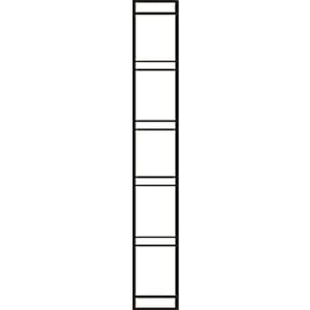 Eindwand, voor stalen rek PROGRESS 2000, H 2250 x D 400 mm, zwart