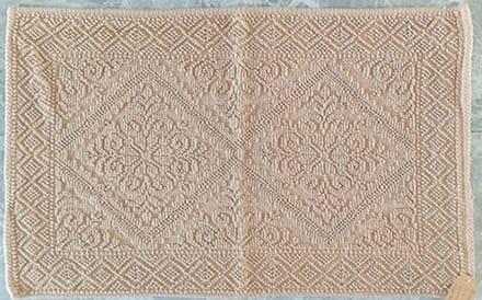 Badmat Jacquard ruit nude beige 45x75cm
