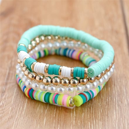 Sorprese armband - Boho 2024 - armband dames - 4 snoeren - cadeau - Model D
