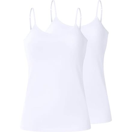 ESMARA Set van 2 dames spaghettitops (wit, L (44/46))