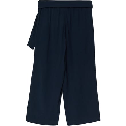s.Oliver - female - Broek met wijde pijpen van gestructureerde viscose met bindceintuur
