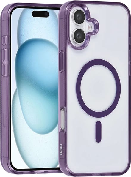 Back cover case - Magsafe silicone Hoesje Geschikt voor: iPhone 16 Plus - Paars
