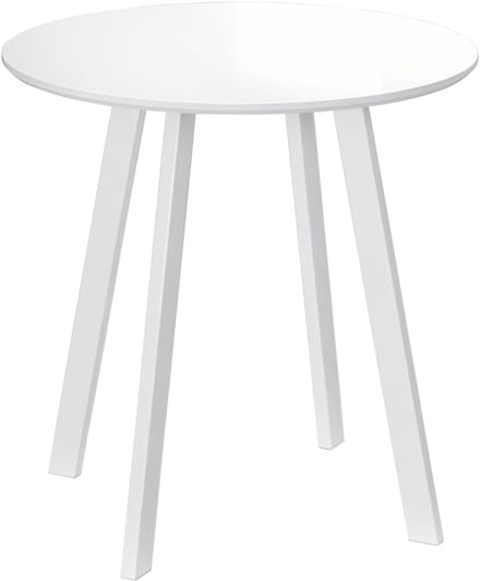 HOMCOM - eettafel - van MDF en staal - 72L x 72B x 75H cm - wit