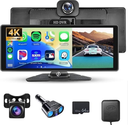 Dashcam Auto – Voor & Achter – Bluetooth Koppeling – Breed Bereik Groothoek – Parkeerstand – Continu Loop Recording