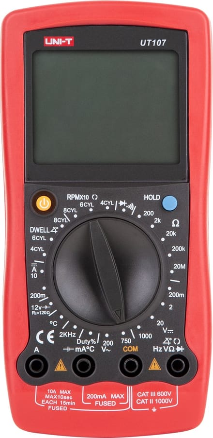 Uni-T UT107 - Multimeter - Automobieldiagnostiek - Temperatuurmeting - Spanningsmeting