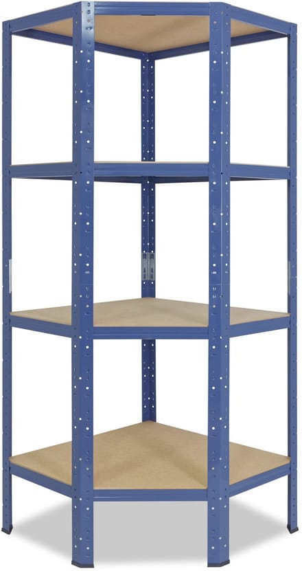 Shelfplaza HOME hoekstelling - 155x90x60 cm - blauw - 4 planken