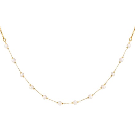 Ketting goud - Zoete Parels- Goud- steel