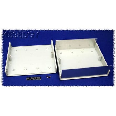 Hammond Electronics 1598DGY Instrumentbehuizing 180 x 206 x 64 ABS Grijs 1 stuk(s)