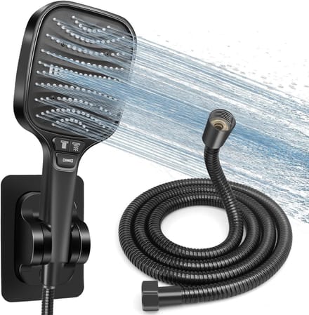 CLVP® Douchekop met Slang - Doucheset - Waterbesparend - Zwart