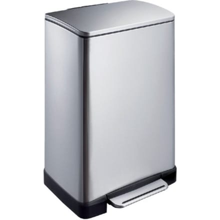 EKO - E-Cube pedaalemmer 40 liter - Stainless steel Plastic - mat RVS - Prullenbak