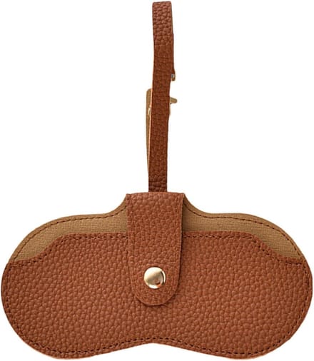Brillen Etui - Zonnebril Tas - Veilige Opslag - Haak Ontwerp - 18.5 cm - Bruin
