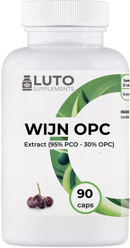 OPC Druivenpitextract - 333 mg - 30% OPC en 95% PCO - 90 capsules - LUTO Supplements