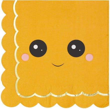 PARTYPRO - 16 Sweety pompoen papieren servetten 33 x 33 cm