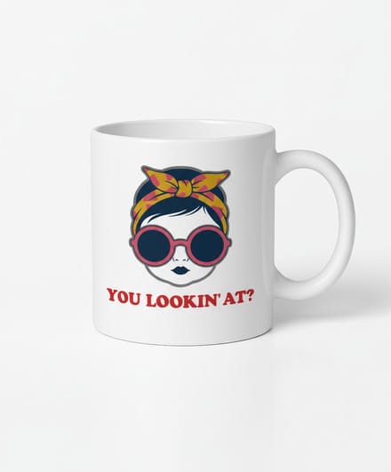 You Lookin' At? Mok - Retro Design Koffiemok