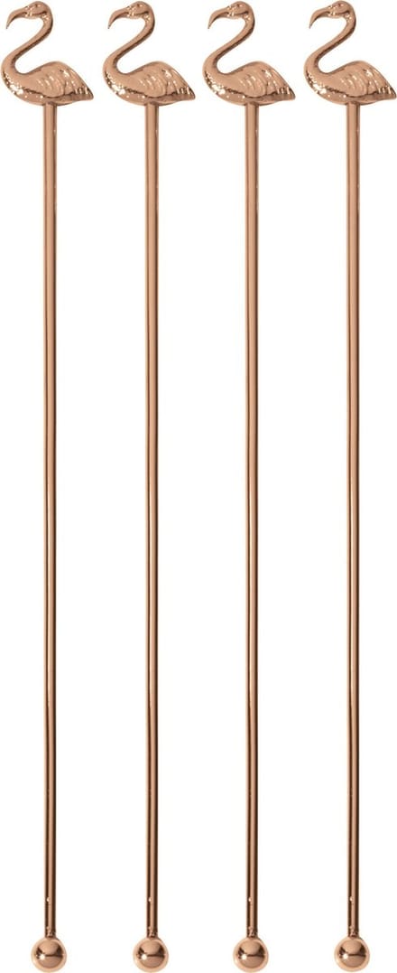 Paderno Cocktail Lepels BAR Flamingo Koper 21.5 cm - 4 Stuks