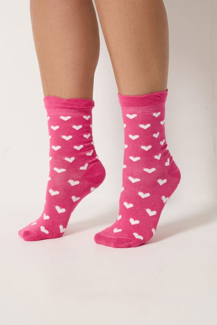 Yours 5Pack Roze En Grijze Enkelsokken Met Stippen Size 41-44