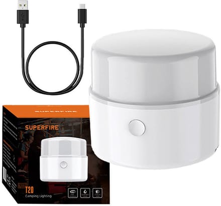 Oplaadbare campinglamp Superfire T20, USB, 180lm, 1200mAh