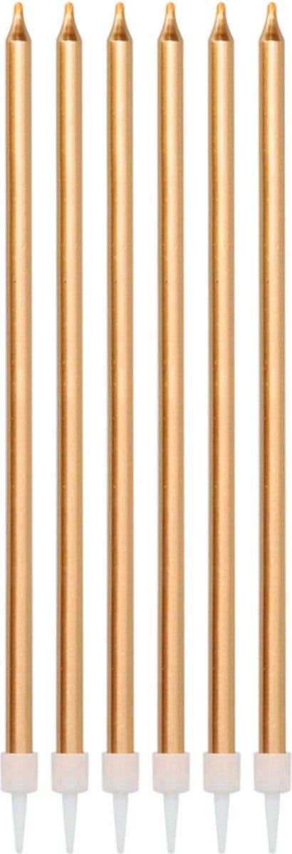 Folat - Kaarsenset Brons Metallic 15 cm - 16 stuks