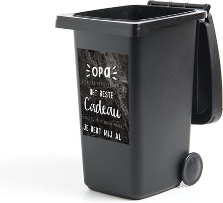 Container sticker Quotes - Opa - Het beste cadeau - Spreuken - 40x60 cm - Kliko sticker