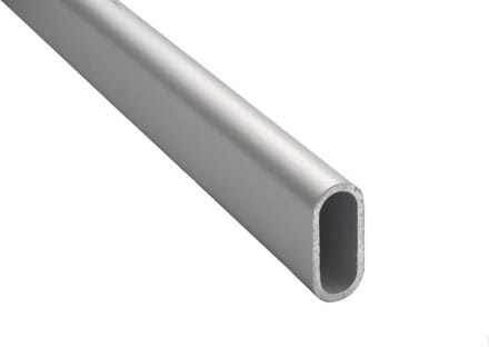Gardelux - Garderobebuis ovaal - Aluminium - Lengte : 1 meter - 30x14mm