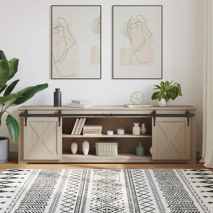 vidaXL - Ophangset - voor - schuifdeur - 200 - cm - koolstofstaal