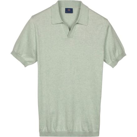Baileys Polo Knitted Short Sleeve No-Button Collar Pastel Groen / male