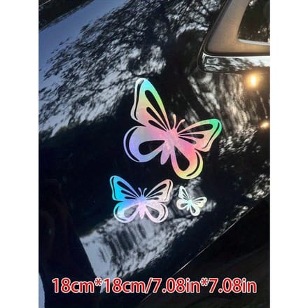 Autocollant de voiture motif papillon one-size multicolore