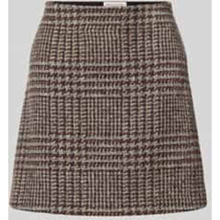 Slim fit minirok van wolmix