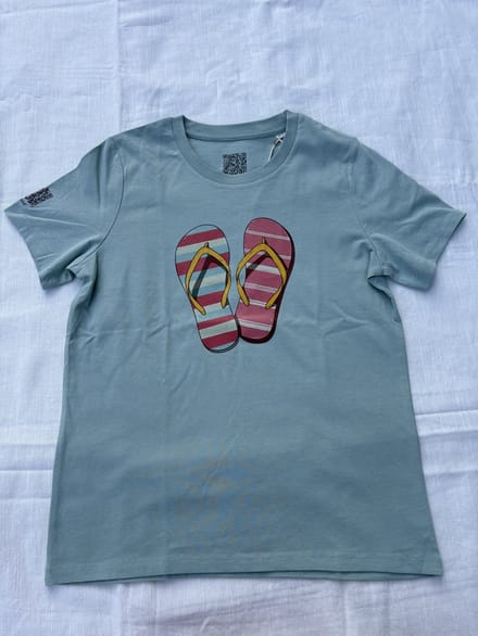 B-found-T-shirt-flipflop-jade green-4-6 jaar