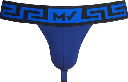 MODUS VIVENDI Linen Thong Marine - MAAT S - Heren Ondergoed - String voor Man - Mannen Thong