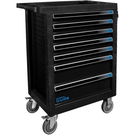 GÜDE Werkplaatswagen GW7 Black Line met gereedschapsset