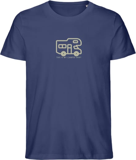 Grappig T Shirt Dames Heren - Camper - Kamperen - Vakantie - Blauw - S