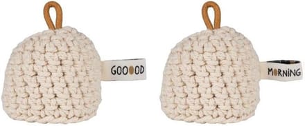 Eierwarmers set - Ontbijt accessoires - Perfect ontbijt - 100% katoen - Set van 2 - Niet gespecificeerd