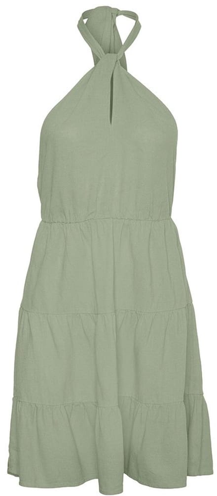 Vero Moda Mymilo Halter Mouwloze Korte Jurk Groen M Vrouw