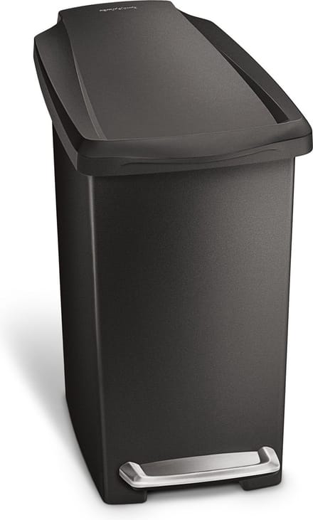 Simplehuman Slim Prullenbak - 10 l - Kunststof - Zwart