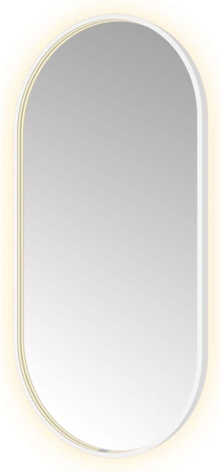 Hotbath &More Mirrors Oval LED Badkamerspiegel - Ovaal - 120 x 60 cm - Mat Wit