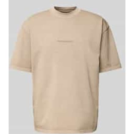 T-shirt met labelprint