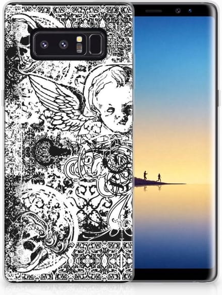 Silicone Back Case Samsung Galaxy Note 8 Skulls Angel
