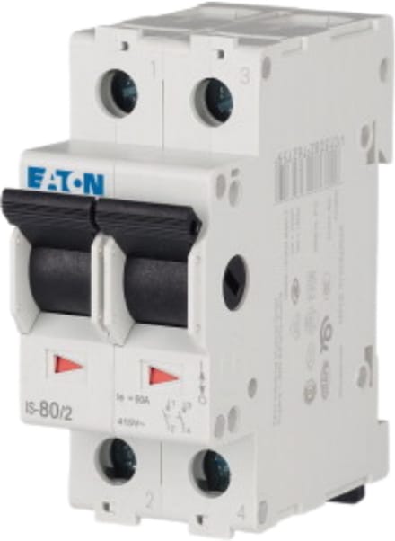 Hoofdschakelaar 2-polig 80 A 2x NC, 2x NO 240 V/AC Eaton 276279