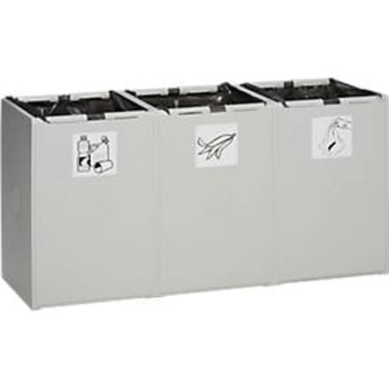 Verzamelsysteem voor recyclebaar afval 2000, 60 liter, drievoudig element, geleverd zonder deksel!