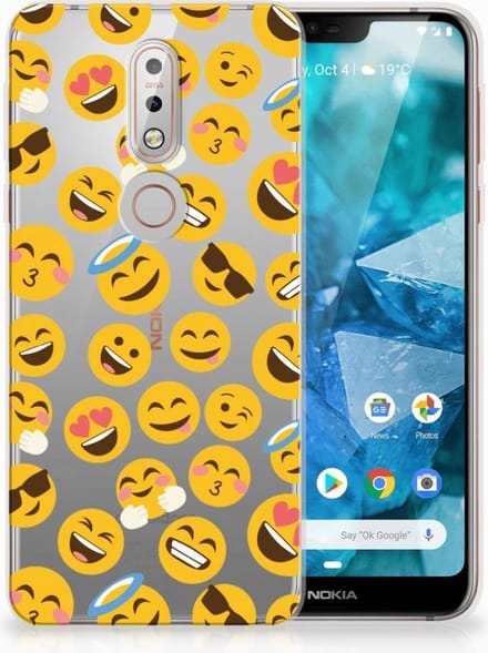 TPU Hoesje voor Nokia 7.1 TPU bumper Emoji