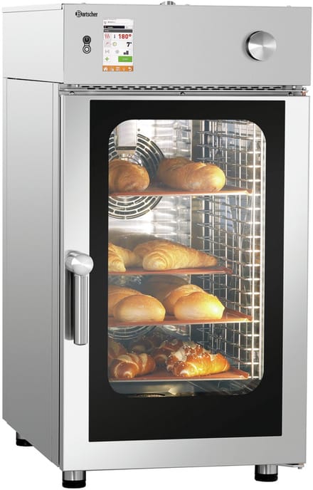 Bartscher Combisteamer - SILVERSTEAM - Elektrisch - 10 Niveaus - 50°C/300°C - 400V - Touchscreen - 552x880x1000mm