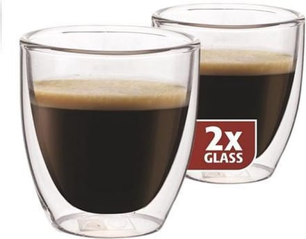Maxxo Kleine Espressoglazen - Dubbelwandig - 2 stuks