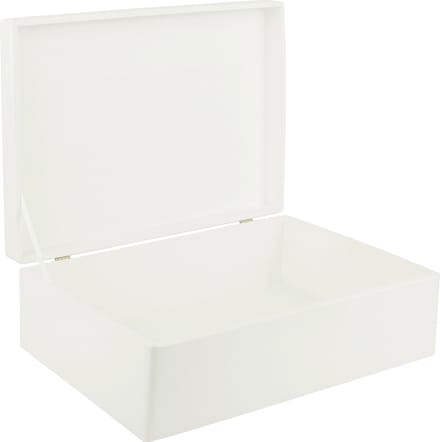 Creative Deco XL Wit Houten Doos Opbergdoos | 40 x 30 x 14 cm | met Deksel | Kerst, Kerstmis Cadeau