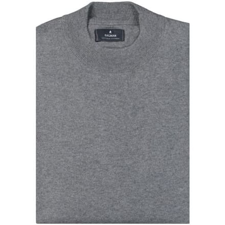 Ragman Trui Turtleneck Knitted Cotton Cashmere Grijs / male