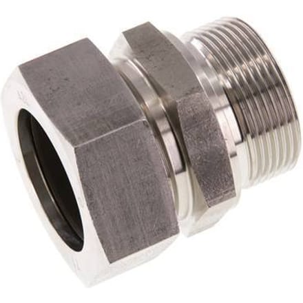 G 1 1/2'' Buitendraad x 42L RVS Rechte Snijring Koppeling 160 Bar DIN 2353 - FL2S-MC-ST-112G-42-L